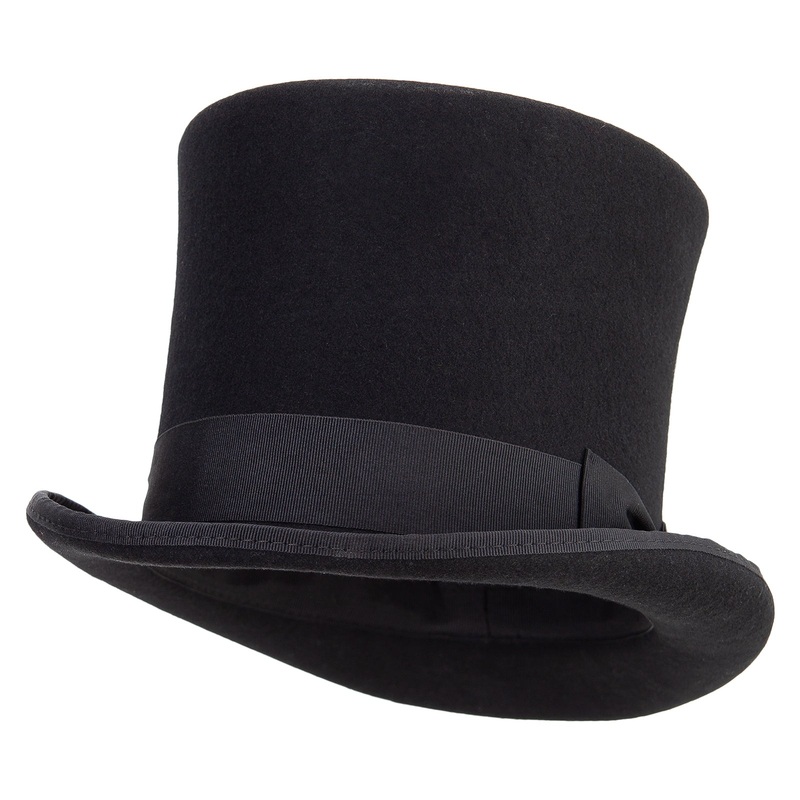 Extra Tall Top Hat Black M