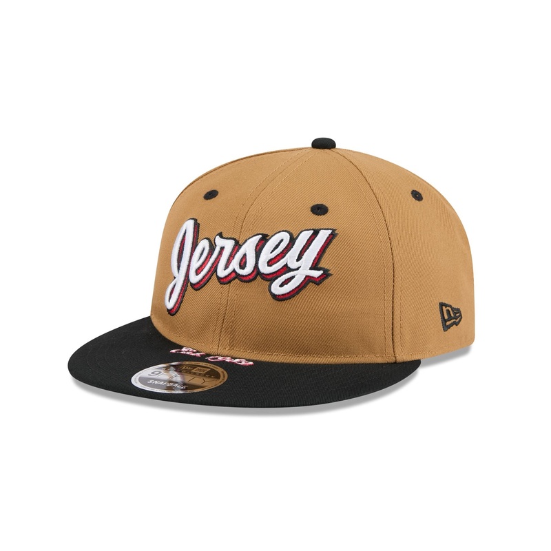 New Jersey Devils Wheat Retro Crown 9FIFTY Snapback Hat One Size