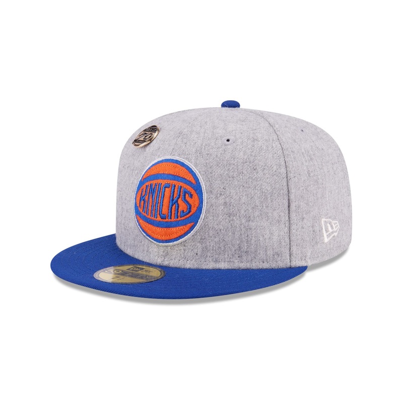 New York Knicks 70th Anniversary Gray 59FIFTY Fitted Hat 7