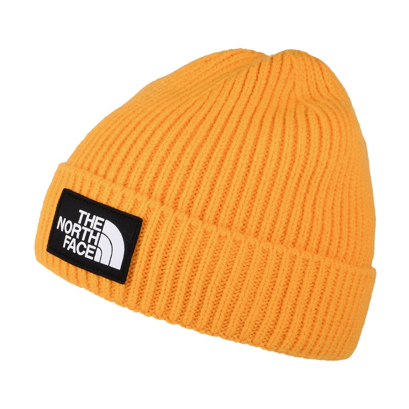 The North Face Hats TNF Logo Box Cuffed Fisherman Beanie Hat – Dandelion 1-Size