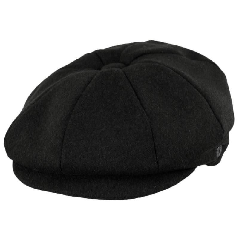 Wholesale Harlem Wool Blend Newsboy Cap B2B Pre-Pack BLACK 1S-3M-4L-3XL-1XXL