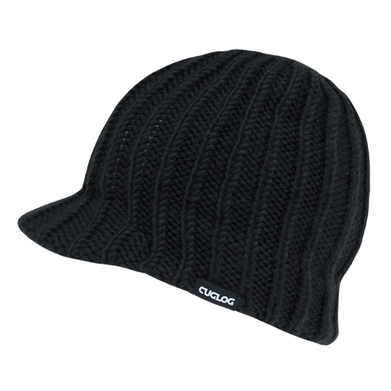 Annapurna HybriCap Beanie, Ribbed Knit Cap – Cuglog K001 Black