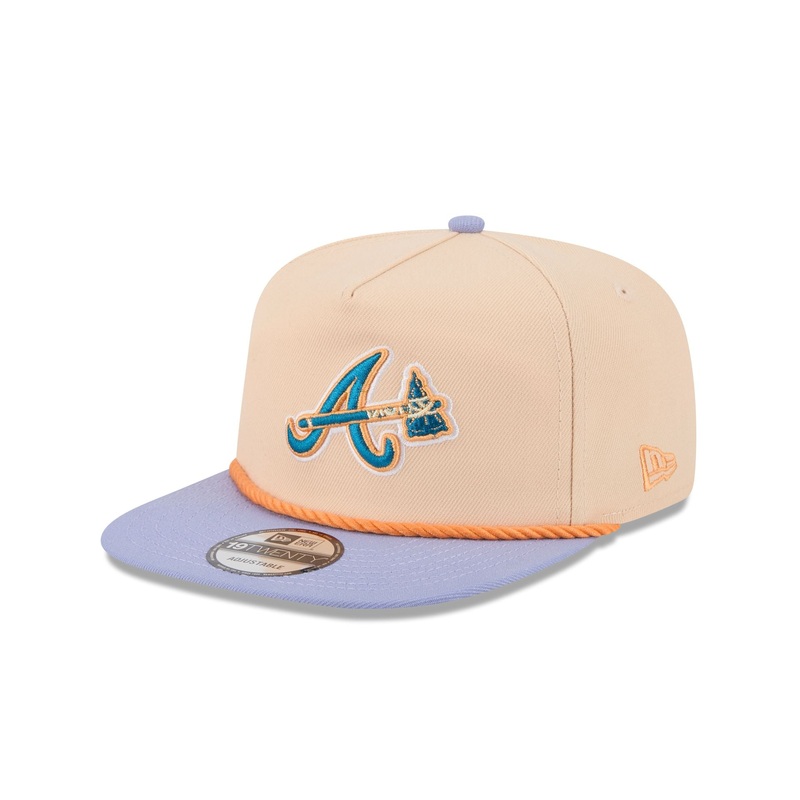 Atlanta Braves Mango Mocha Golfer Hat One Size