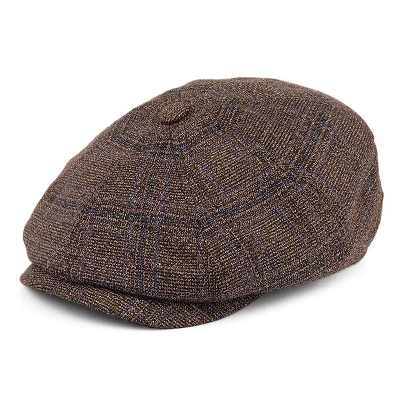 Bailey Hats Zeff Newsboy Cap – Brown-Blue S
