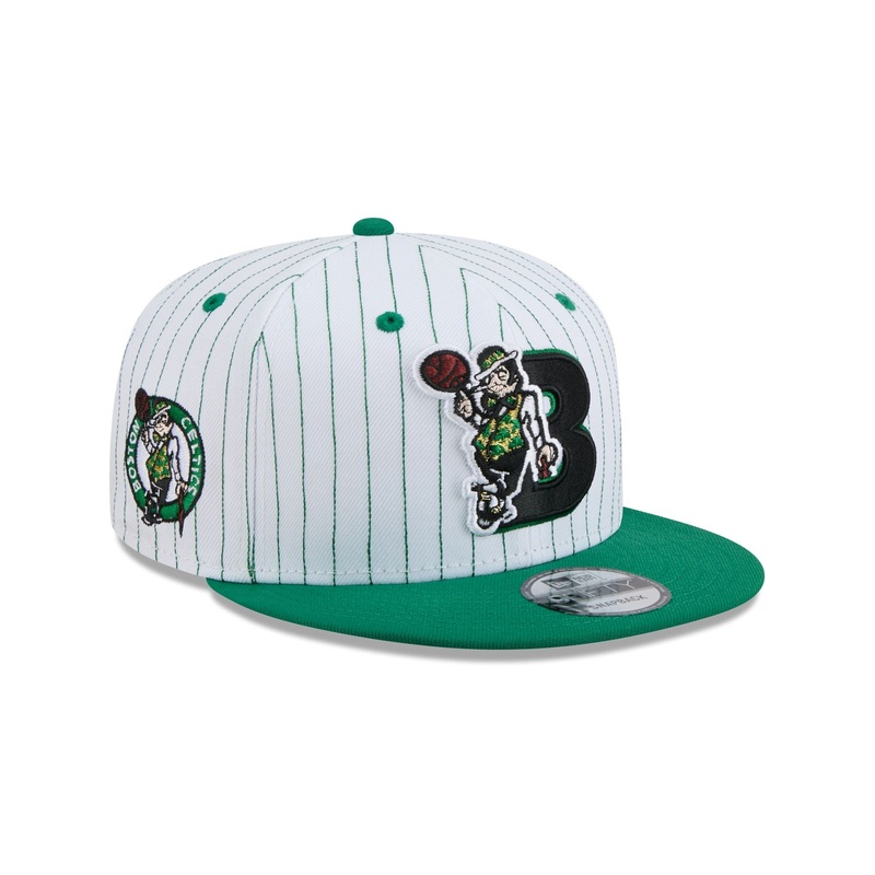 Boston Celtics Deceptor Pinstripe 9FIFTY Snapback Hat One Size