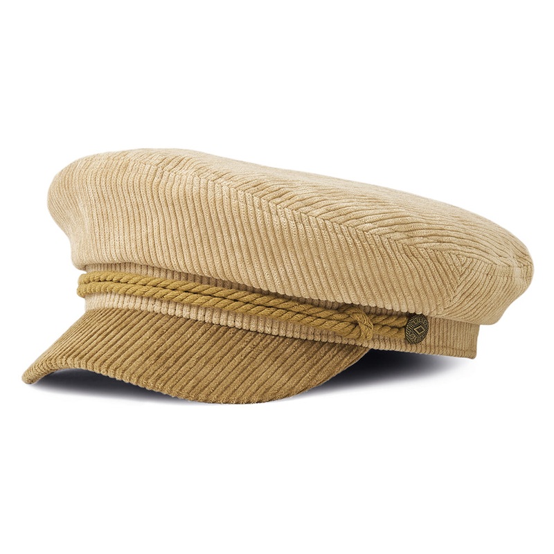Brixton Hats Corduroy Fiddler Cap – Bronze-Sand Small-56cm