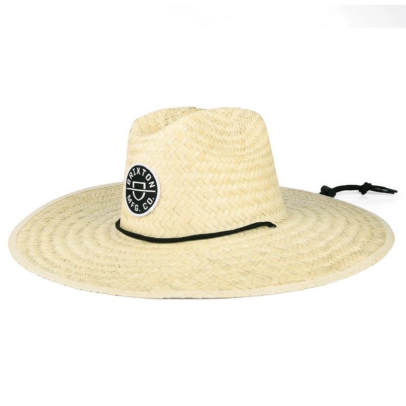 Brixton Hats Crest Straw Lifeguard Hat – Natural Small/Medium