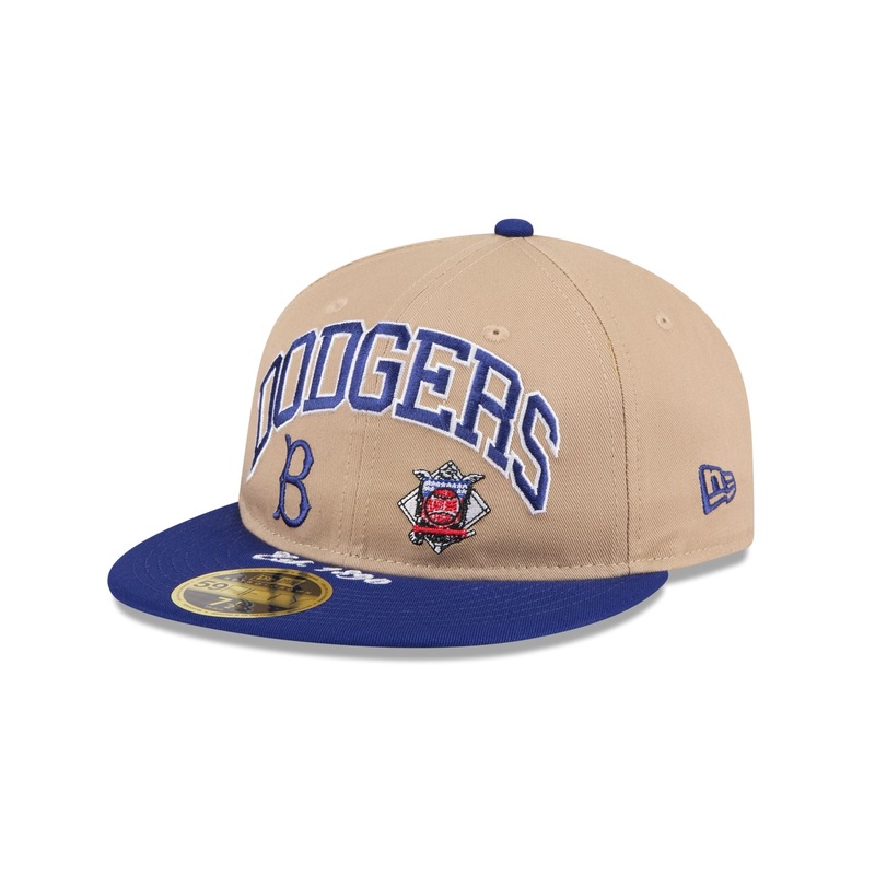 Brooklyn Dodgers Camel Retro Crown 59FIFTY Fitted Hat 7