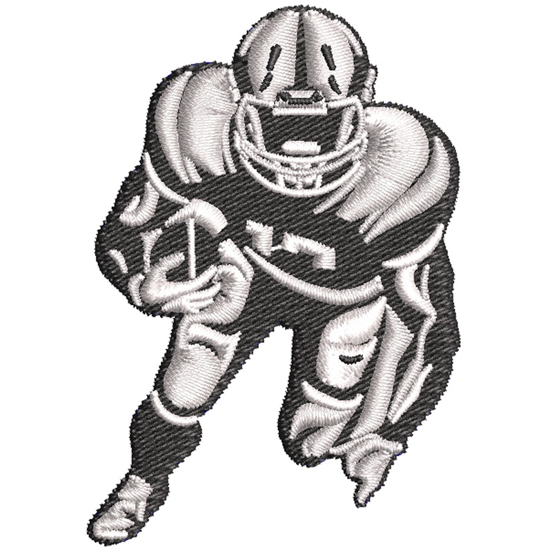 Charging Football Player Charging Football Player One Size