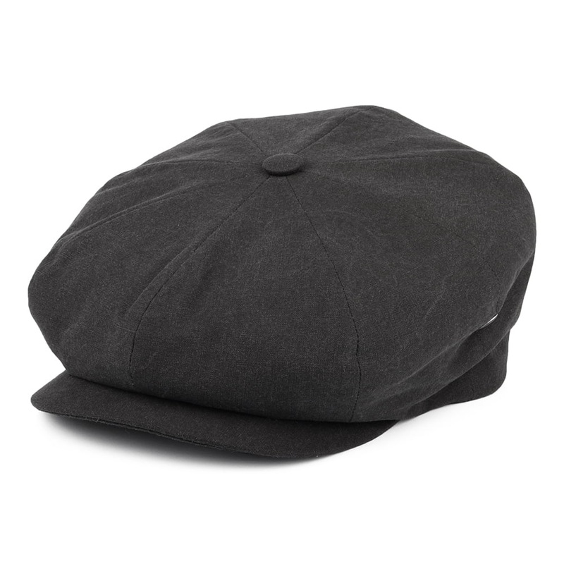 City Sport Washed Cotton Newsboy Cap – Charcoal S