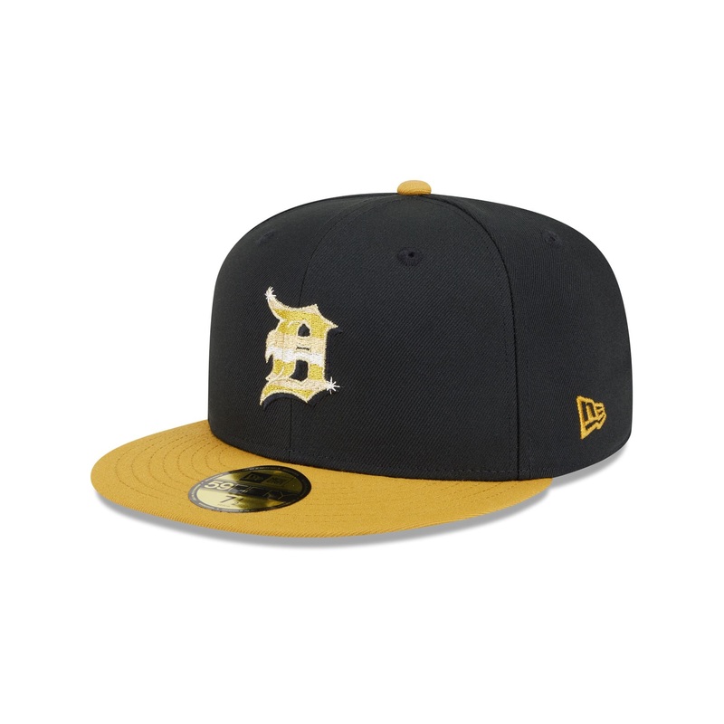 Detroit Tigers Metallic Gold Logo 59FIFTY Fitted Hat 7