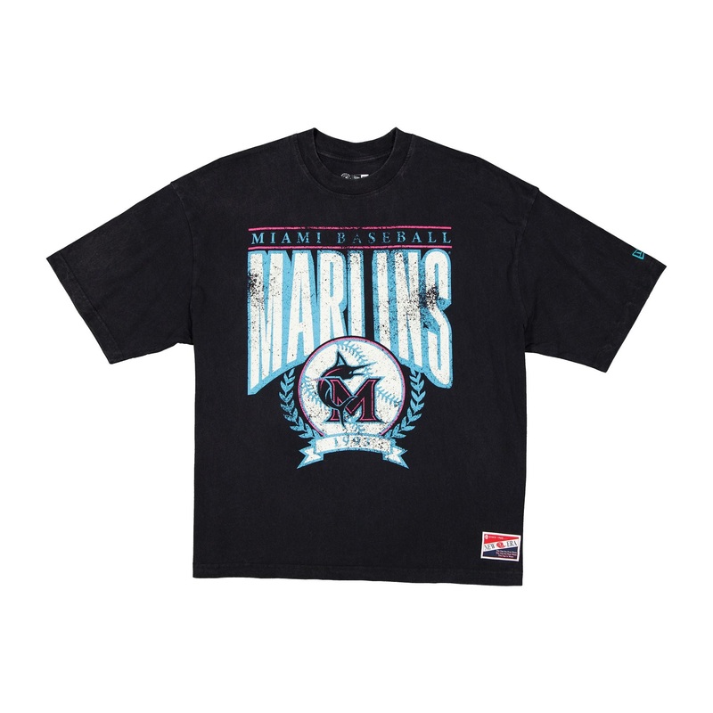 Miami Marlins City Connect Distressed T-Shirt S