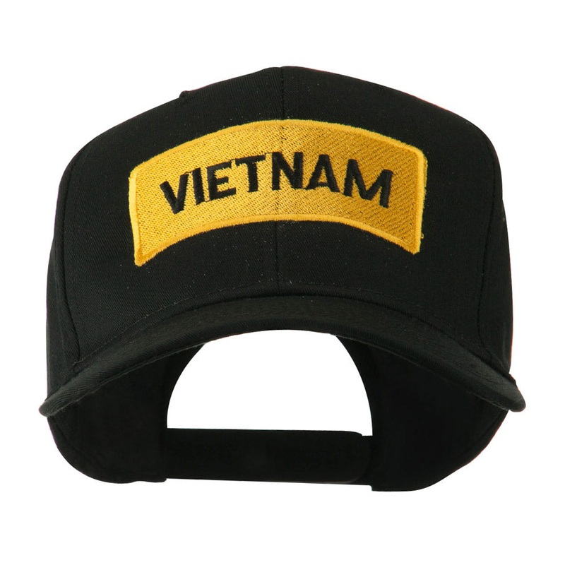 Military Badge of Vietnam Embroidered Cap Black One Size