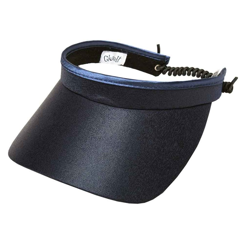 Navy Blue  Golf Sun Visor with Coil Lace by GloveIt Navy