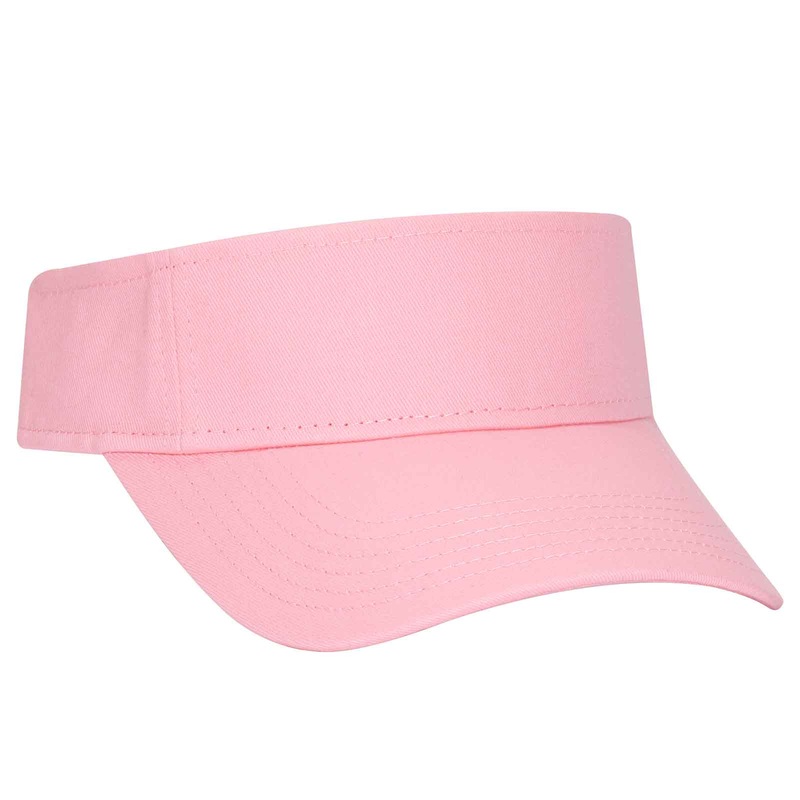 Otto Sun Visor, Cotton Twill Visor (Adult & Youth Sizes) – 60-662 Pink (Size: Youth)