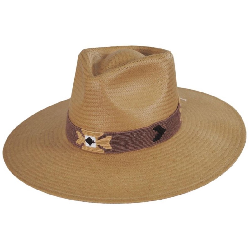 Sol Toyo Straw Fedora Hat SAND S