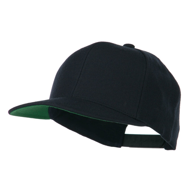 Wool Blend Prostyle Snapback Cap Black One Size