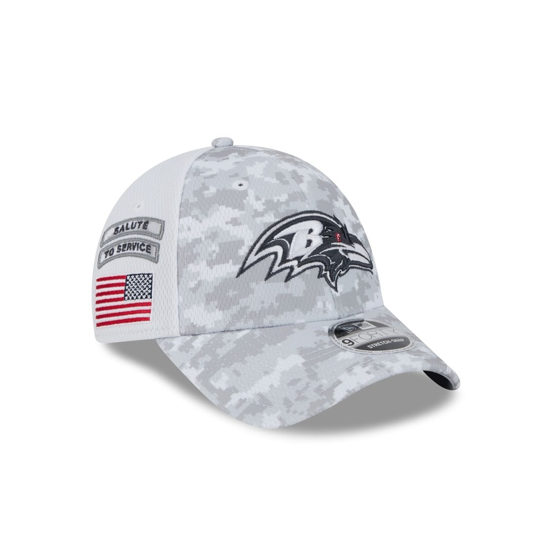 Baltimore Ravens 2024 Salute to Service 9FORTY Stretch-Snap Hat One Size