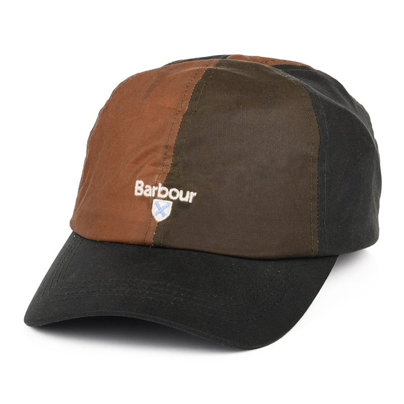 Barbour Hats Alderton Waxed Cotton Baseball Cap – Multi-Coloured Adjustable