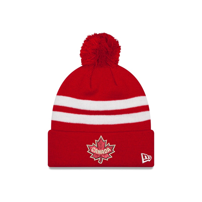 Canada 2025 4 Nations Face-Off Pom Knit Hat One Size