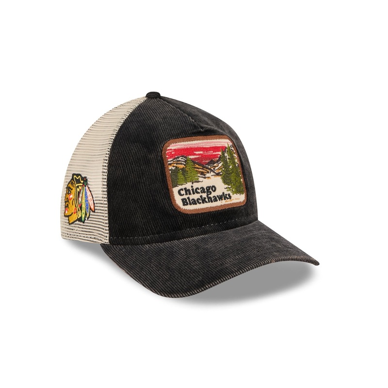 Chicago Blackhawks Vintage Landscape 9TWENTY A-Frame Trucker Hat One Size