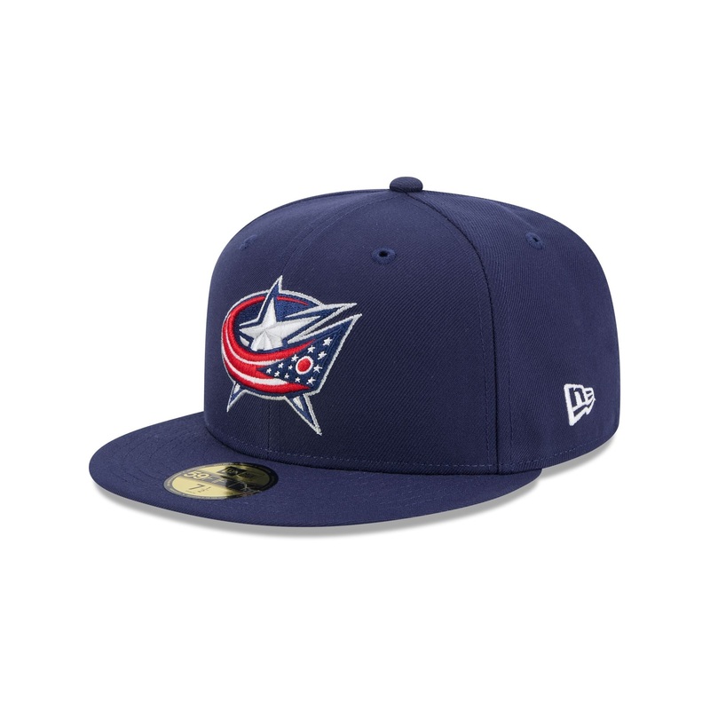 Columbus Blue Jackets Rear Wordmark 59FIFTY Fitted Hat 7