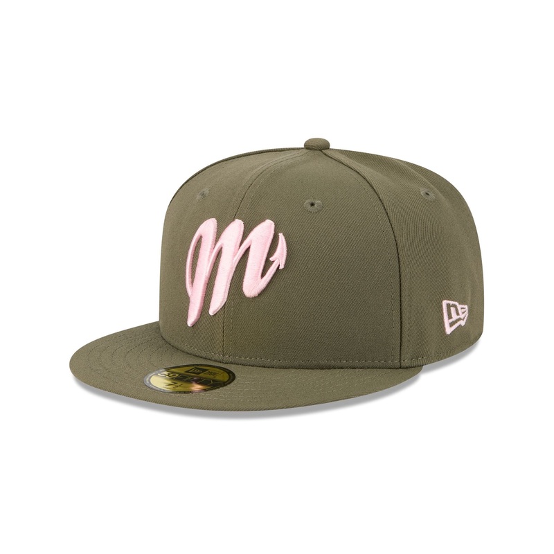 Diablos Rojos del Mxico Olive 59FIFTY Fitted Hat 7