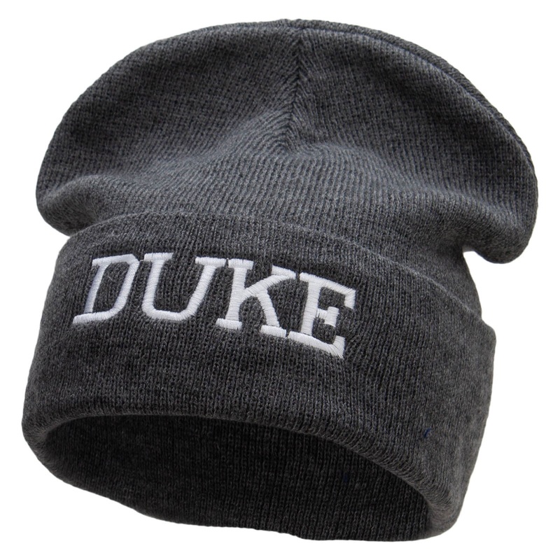 Duke Big Size Embroidered Acrylic Long Beanies Heather Marled XL-3XL