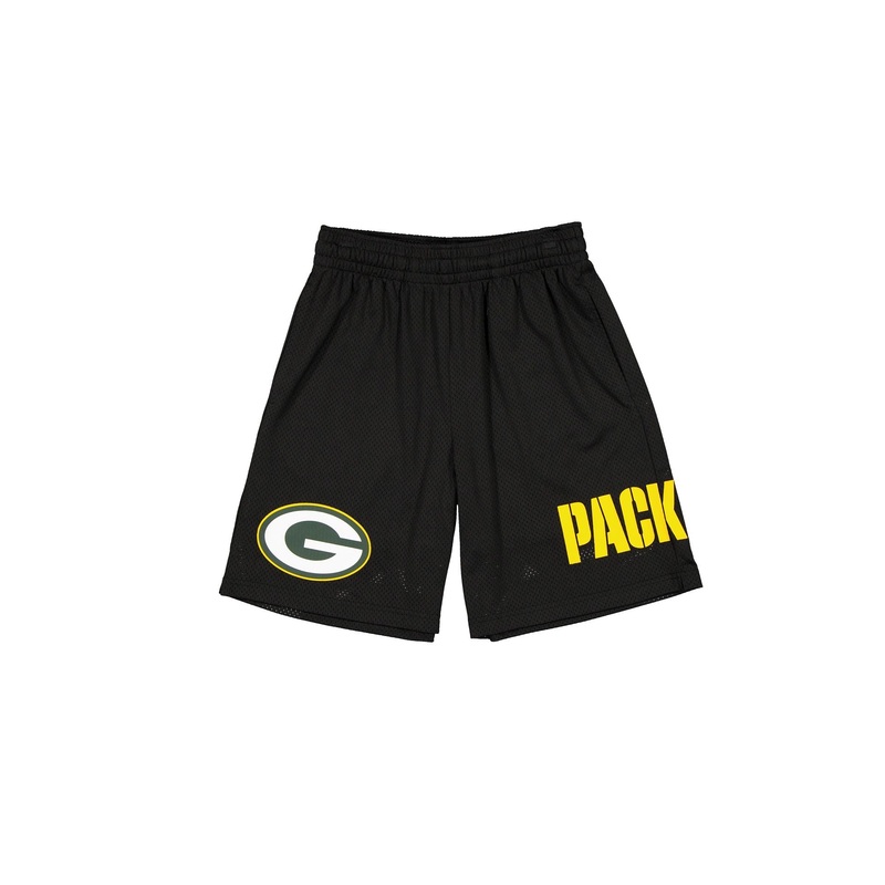 Green Bay Packers Mesh Black Shorts S