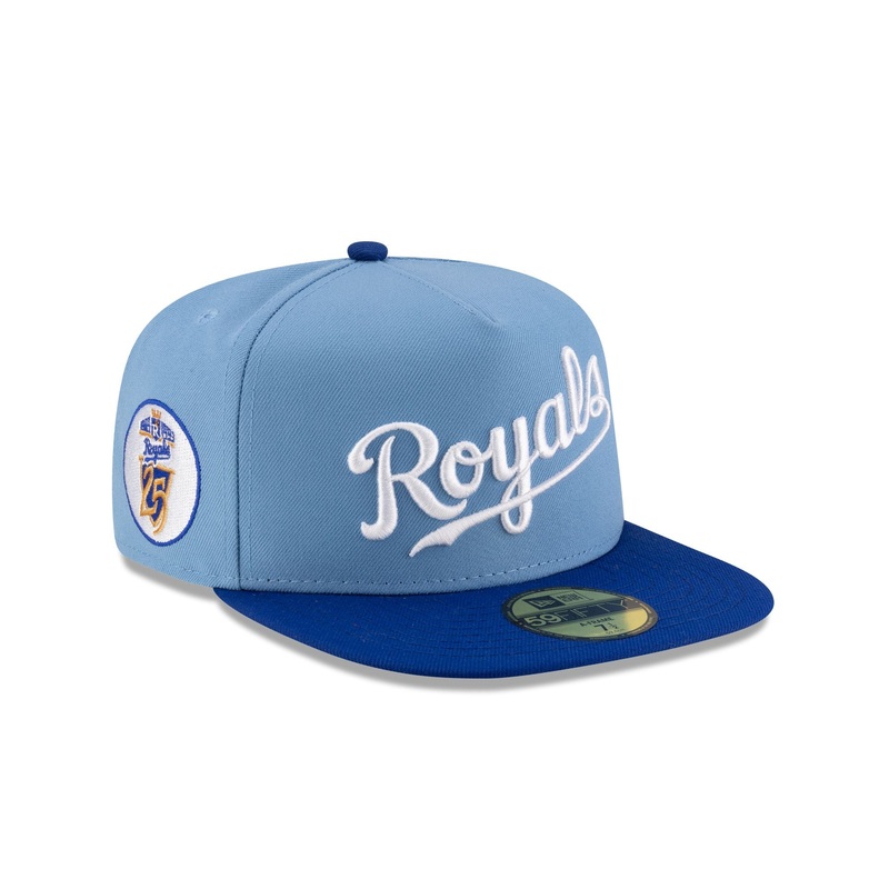 Just Caps Sky Blue Kansas City Royals 59FIFTY A-Frame Fitted Hat 7