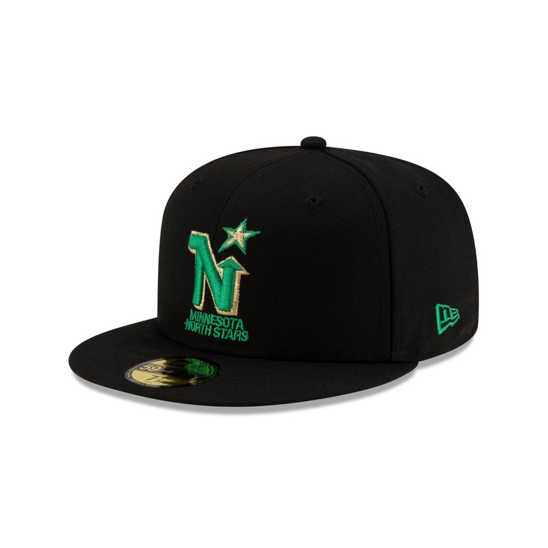 Minnesota North Stars Black 59FIFTY Fitted Hat 7