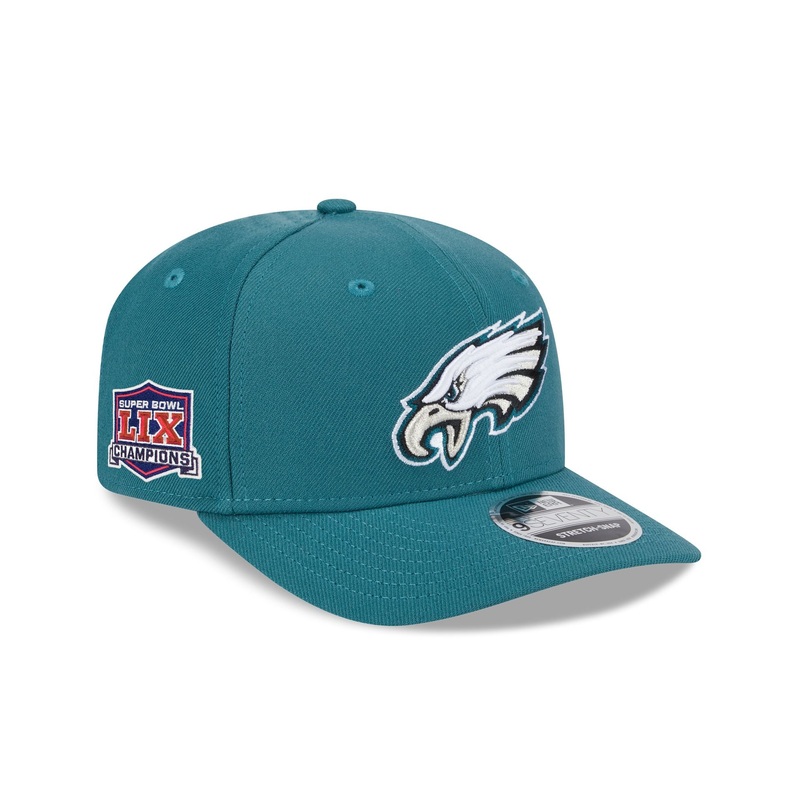 Philadelphia Eagles Super Bowl LIX Champions Side Patch 9SEVENTY Stretch-Snap Hat One Size