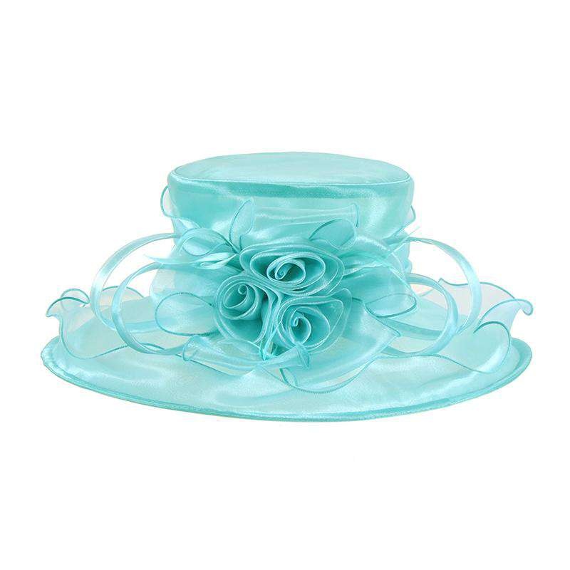 Ruffle Brim Crushable Organza Hat Gold