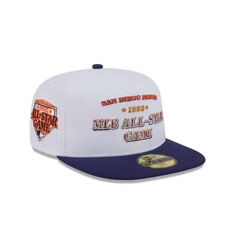 San Diego Padres Summer Derby White 59FIFTY A-Frame Fitted Hat 7