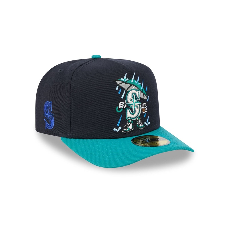 Seattle Mariners Cartoon 59FIFTY A-Frame Fitted Hat 7