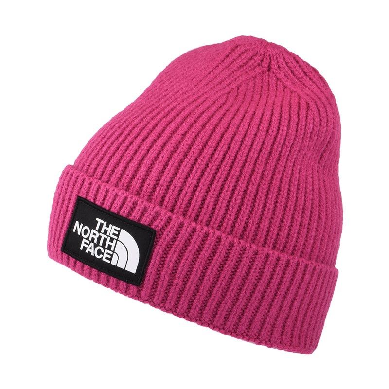 The North Face Hats Kids TNF Box Logo Cuffed Beanie Hat – Fuchsia Kids – 1-Size