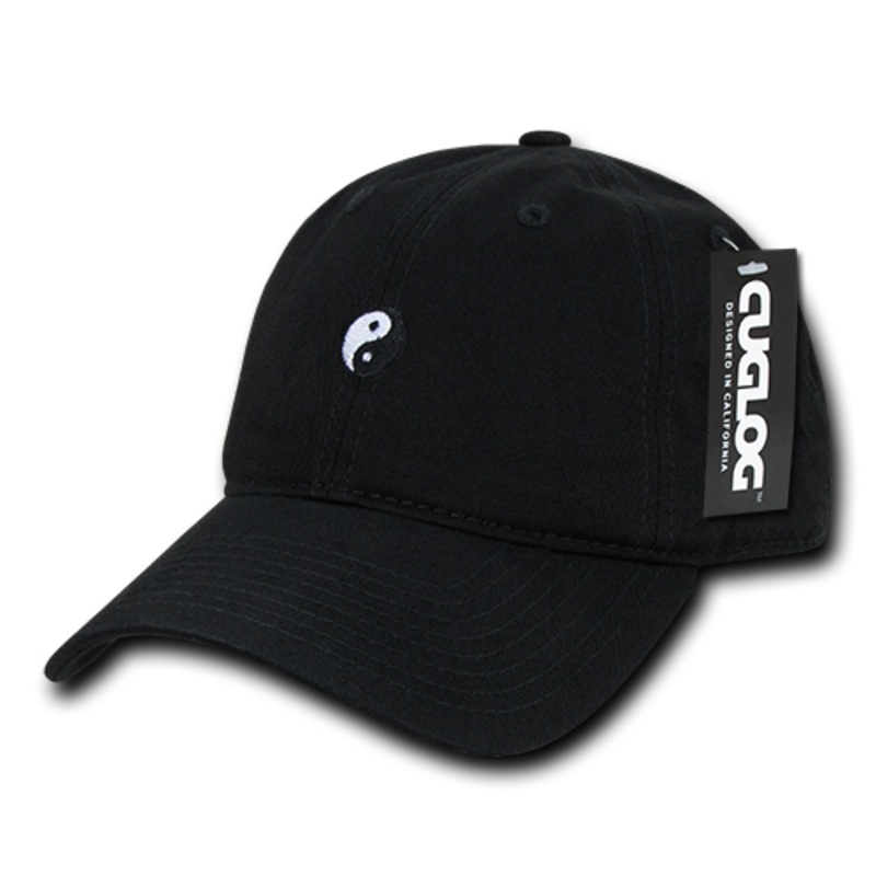 Yin Yang Baseball Cap Dad Hat, Black Black