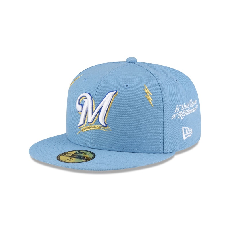 Diet Starts Monday x Milwaukee Brewers Lightening Bolts 59FIFTY Fitted Hat 7