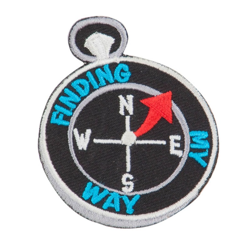 Finding My Way Compass Patches Black One Size