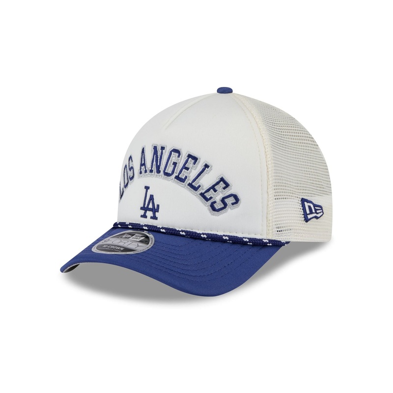 Los Angeles Dodgers Chrome Arch 9FORTY M-Crown A-Frame Trucker Hat One Size