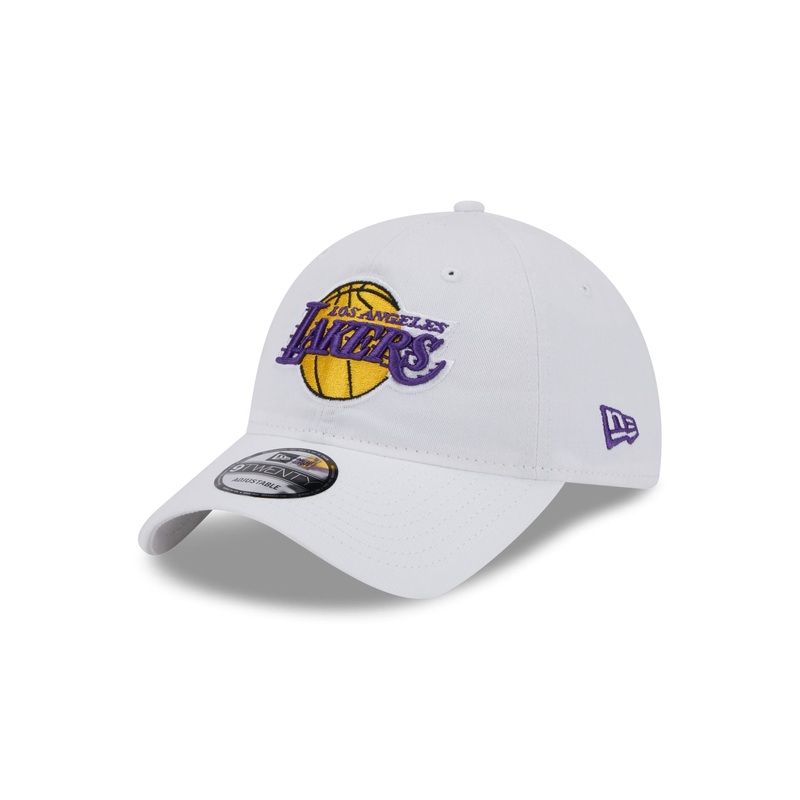 Los Angeles Lakers White 9TWENTY Adjustable Hat One Size