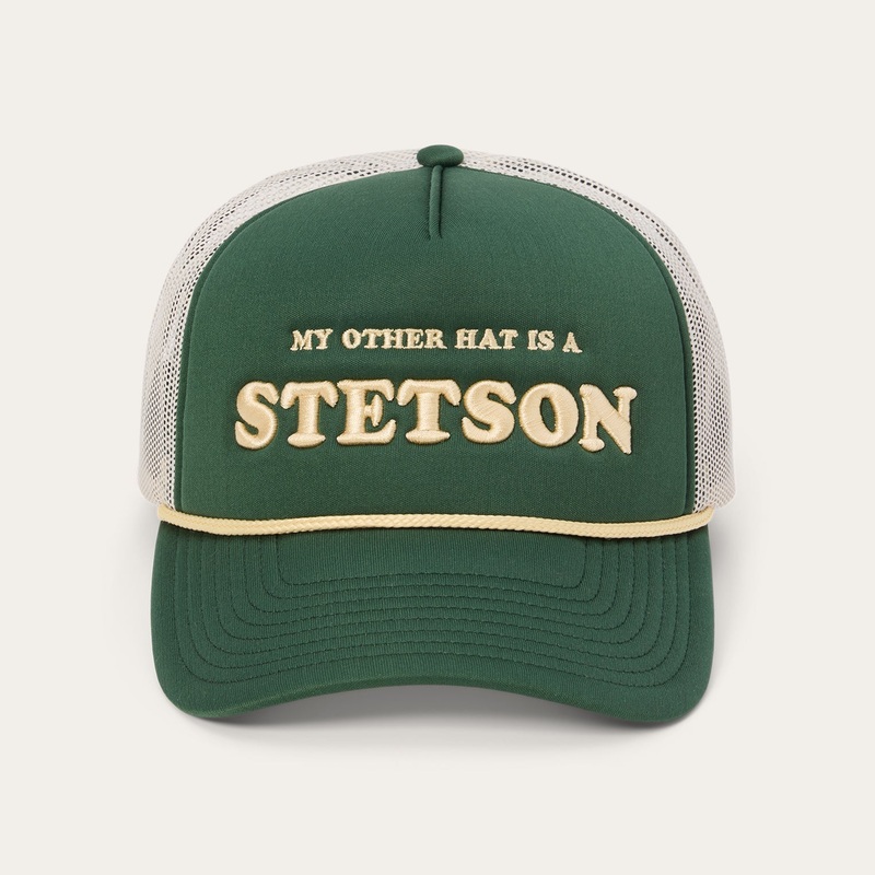 My Other Hat Is A Stetson Trucker Cap Olive O/S