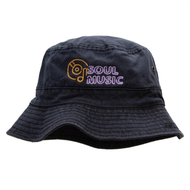 Soul Music Embroidered Bucket Hat Black One Size