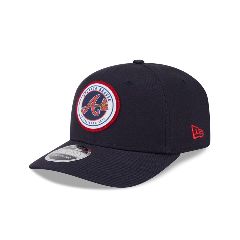 Atlanta Braves Circle Patch 9SEVENTY Stretch-Snap Hat One Size