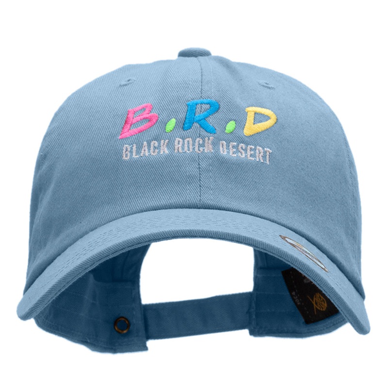 B.R.D. Embroidered Unstructured Cotton Twill Cap Blue One Size