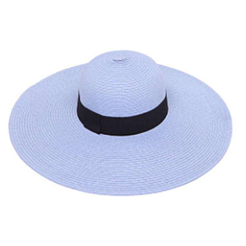 Extra Large Brim Summer Sun Hat Periwinkle