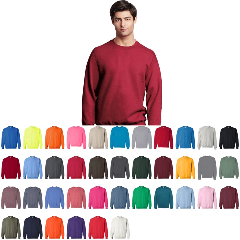 Gildan 18000, G180 Heavy Blend Crewneck Sweatshirt, Fleece, 50/50 Blend – 18000 S