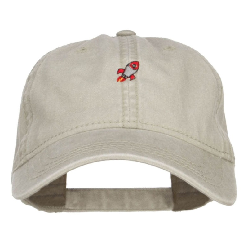 Mini Rocket Embroidered Washed Cap Stone One Size