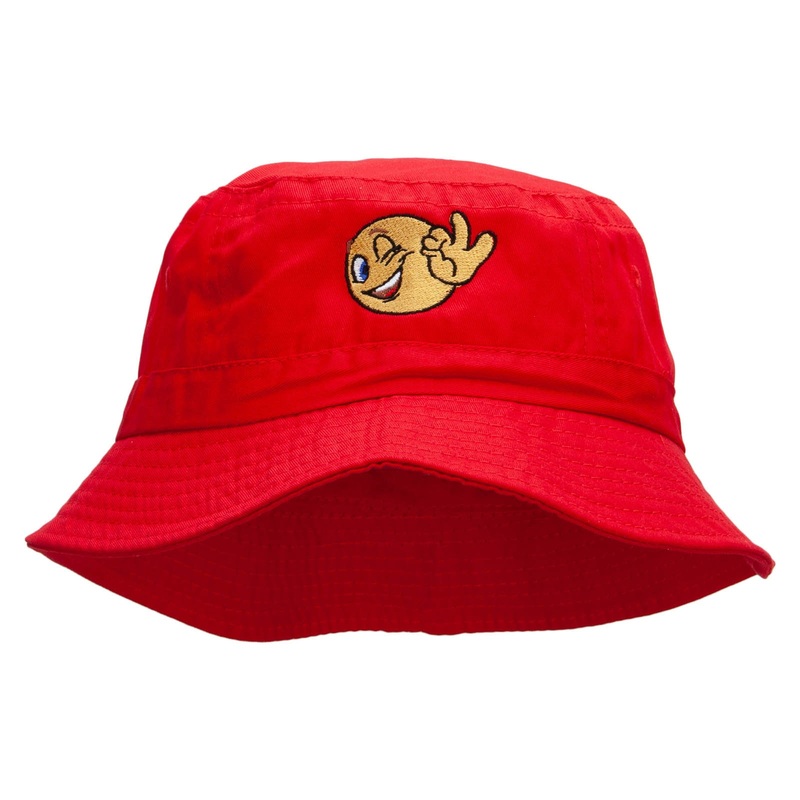 Ok Icon Embroidered Bucket Hat Red One Size