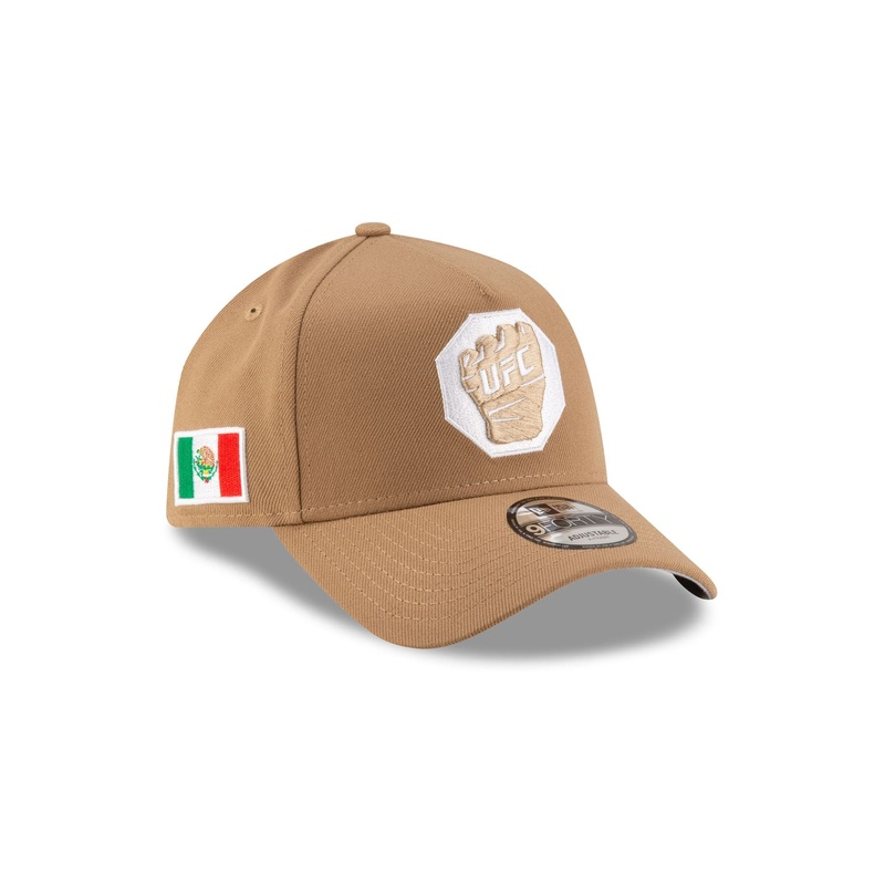 UFC Mexico Khaki Glove 9FORTY A-Frame Snapback Hat One Size